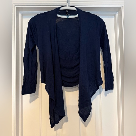 Aviva Navy Blue Open Front Cardigan size small - Picture 2 of 5